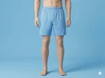 Pantaloni de pijama barbati scurti Serena ,culoare bleu , Engros