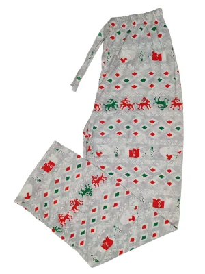Pantaloni pijama dama Craciun,Culoare Gri ,Engros
