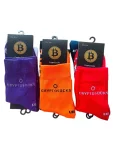 Sosete barbatesti ,Imprimeu Bitcoin,Culoare Diversificata,Engros