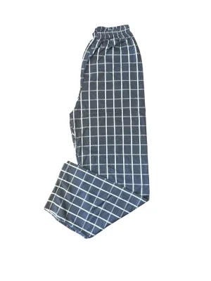 Pantaloni de Pijama Barbati ,Culoare Gri Inchis cu Alb ,Engros