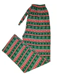 Pantaloni pijama dama Craciun,Culoare Verde,Engros