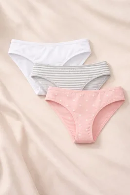 Chilot dama clasic, Set 3 Bucăți,Culoare diversificata, Engros