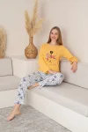 Pijama dama "LOVE", Culoare Galben,Engros