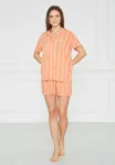 Pijama Dama Bumbac , Camasa și Short cu Dungi ,Engros