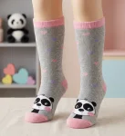 Sosete copii,Interior tip prosop,imprimeu Panda ,Engros