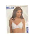 Sutien NBB damă cu balene și cupe moi, culoare Alb Engros