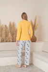 Pijama dama "LOVE", Culoare Galben,Engros