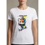 Tricou dama din bumbac,Alb,Engros