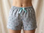 Pantalon scurt dama Serena,culoare gri cu bleu,Engros