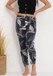 Pantaloni de Pijama Dama ,Culoare Bleumarin cu Roz,Engros
