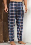 Pantaloni de Pijama ,Big Size ,Barbati Culoare Albastru cu Rosu,Engros
