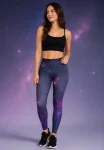Colanți Penti Galaxy Mov – Design cosmic, material subțire și confort total,Engros