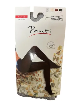 Dres damă Penti 180 DEN ,,Karina''- cu model, Culoare gri ,Engros