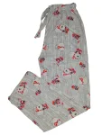 Pantaloni pijama dama Craciun,Culoare Gri,Engros