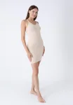 Rochie Corset cu Bretele Reglabile și Bandă din Silicon ,Culoare Bej,Engros