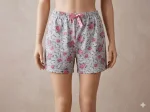 Pantalon scurt dama Serena,culoare gri cu roz,Engros