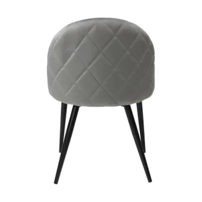 Scaun Bella Gri cu Picior Negru din Textil,Engros