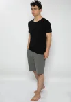 Pijama Bumbac &amp; Moda bărbați,culoare Negru -Gri, – Engros