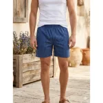 Pantaloni de pijama barbati scurti Serena ,culoare bleumarin ,Engros
