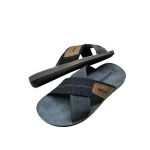 Papuci Engros pentru barbati, Gezer, din piele ecologica si material textil