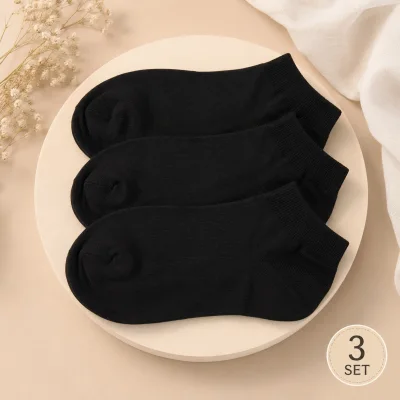 Șosete Scurte damă Serena 3/set–  culoare negru ,Engros