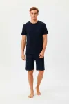 Pijama barbat Serena cu tricou si short,culoare bleumarin,Engros