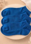 Șosete Scurte damă cu talpa prosop Serena 3/set–  culoare albastru ,Engros