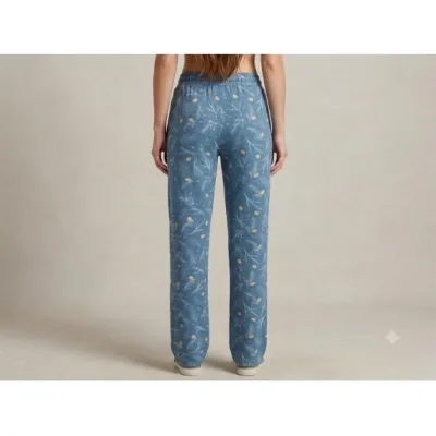 Pantaloni Damă Serena din Bumbac cu Buzunare și Șnur în Talie – Engros