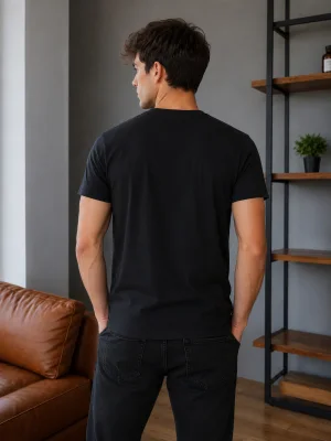 Tricou bărbătesc Serena culoare Negru , Engros