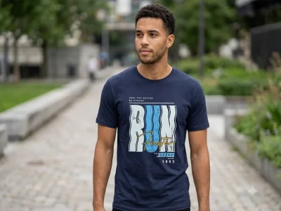 Tricou bărbătesc Seren Run Faster”. culoare Bleumarin, Engros