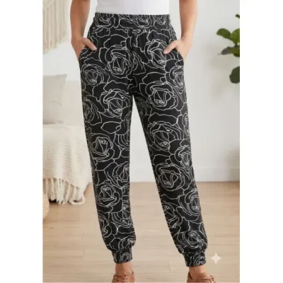 Pantalon dama Serena vascoza cu buzunar si manseta ,Engros