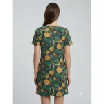 Cămașă de Noapte Damă Verde din Bumbac cu Nasturi și Buzunare – Engros