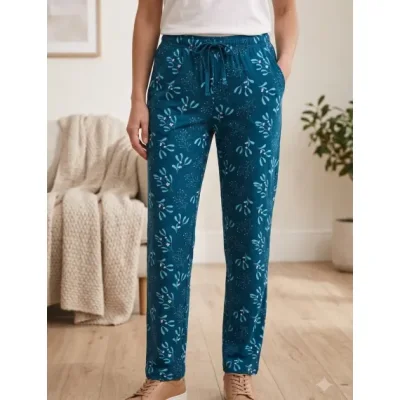 Pantaloni Damă Serena din Bumbac cu Buzunare și Șnur în Talie – Engros