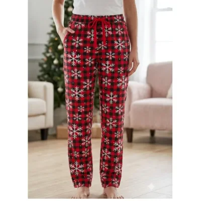 Pantaloni Damă Serena de Craciun cu Buzunare și Șnur în Talie – Engros