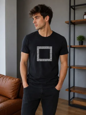 Tricou bărbătesc Serena culoare Negru , Engros