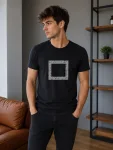 Tricou bărbătesc Serena culoare Negru , Engros