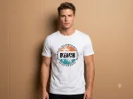 Tricou bărbătesc Seren „Beach", culoare Alb, Engros