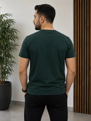 Tricou bărbătesc Serena, culoare verde închis, Engros