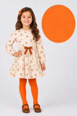 Dres penti copii , Extra Koton 90 den,  bumbac orange Engros