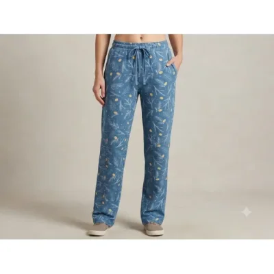 Pantaloni Damă Serena din Bumbac cu Buzunare și Șnur în Talie – Engros