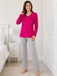 Pijama de damă cu bluză cu maneca lunga și pantaloni lung -Siclam,Engros