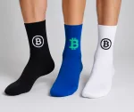 Sosete barbatesti ,Imprimeu Bitcoin,Culoare Diversificata,Engros