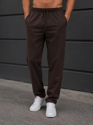 Pantalon trening barbat Serena ,culoarea maro ,Engros